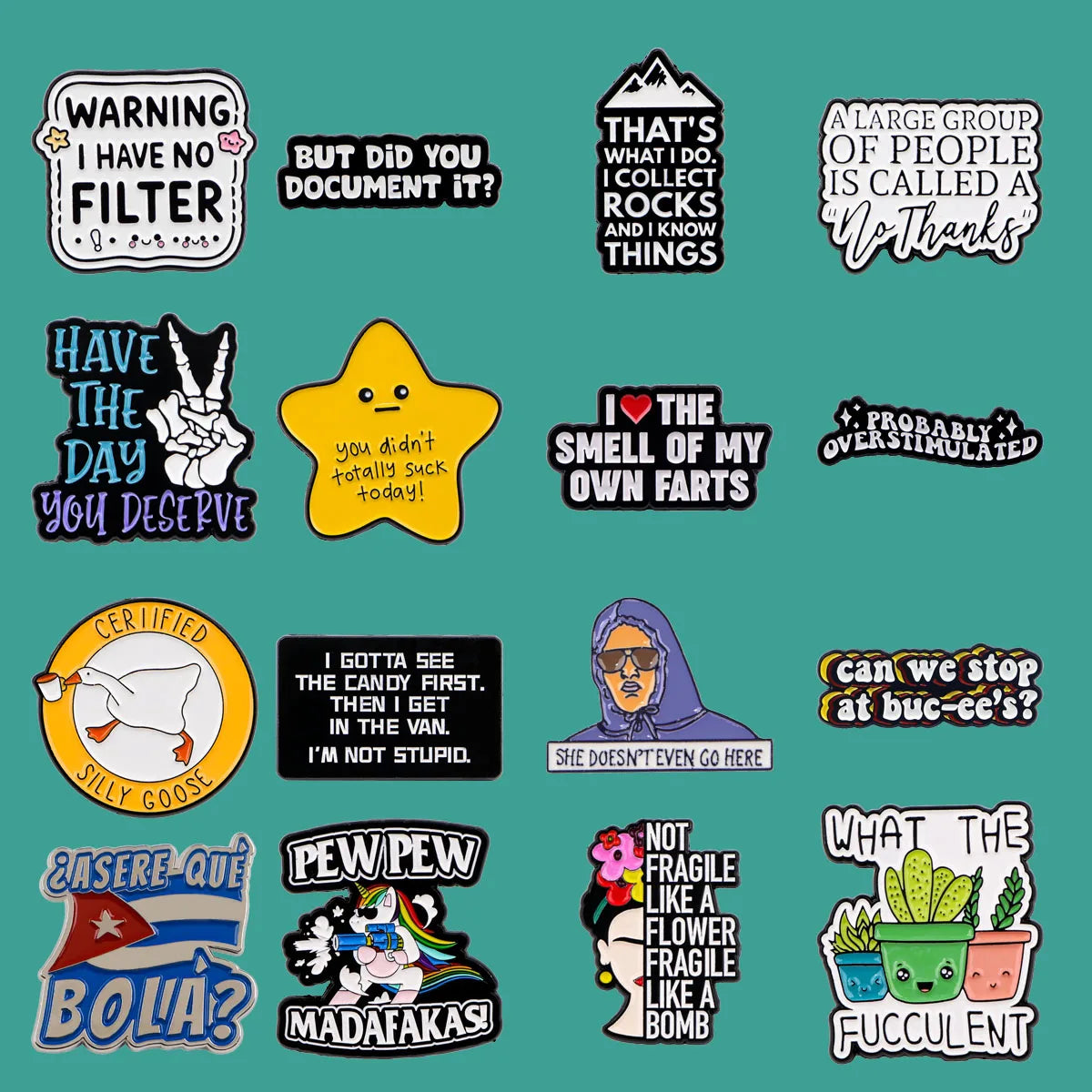 You Didn't Totally Suck Today Star Enamel Lapel Pin Brooch for Backpacks and Clothes