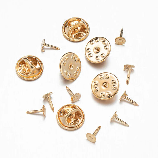 50pcs Nail Tie Tack Lapel Pin Back Clutch Butterfly Clasp Brooch Jewelry Crafts