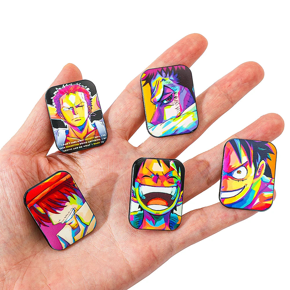 5 Pcs Monkey D. Luffy Enamel Pin Set - Brooch Badge for Clothing & Backpack