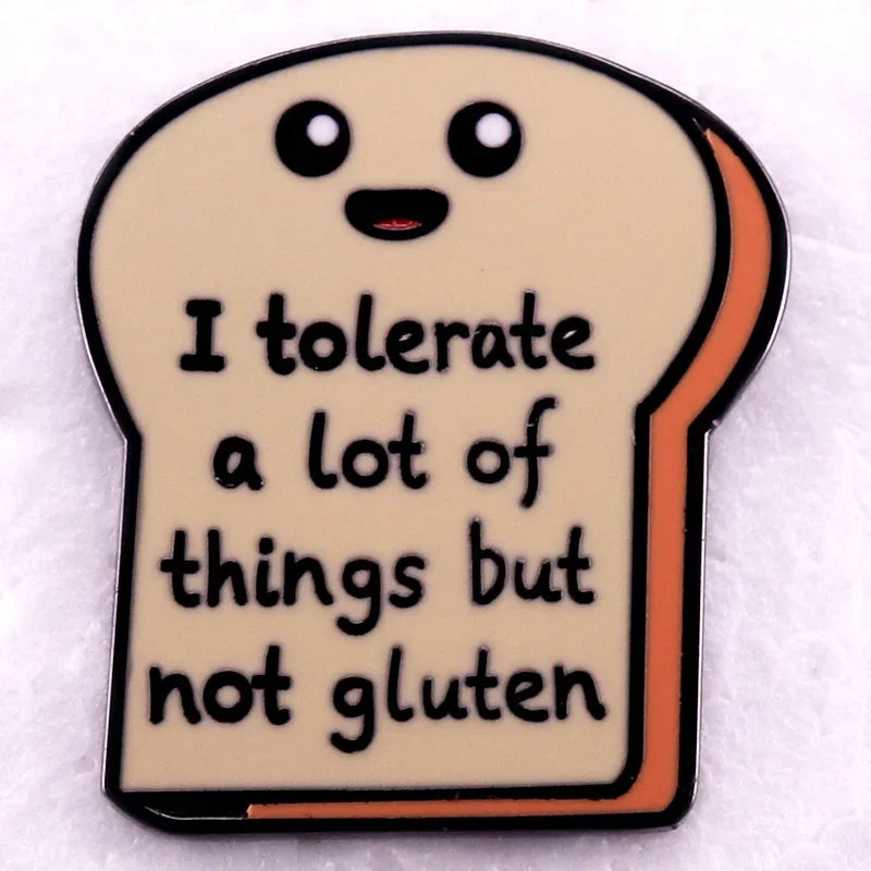 Gluten-Free Funny Toast Enamel Pin Badge