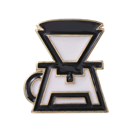 Coffee Machine Anime Love Enamel Brooch Lapel Pin Badge Accessories