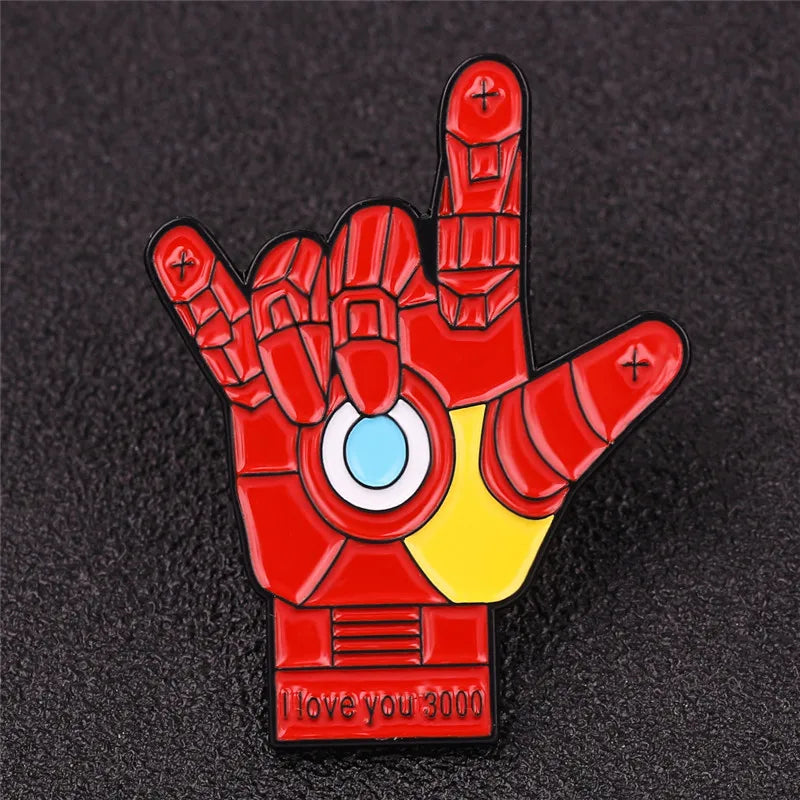Marvel Superhero Enamel Lapel Pin: Loki, Thanos, Iron Man, Black Panther, Hulk, Avengers Badge
