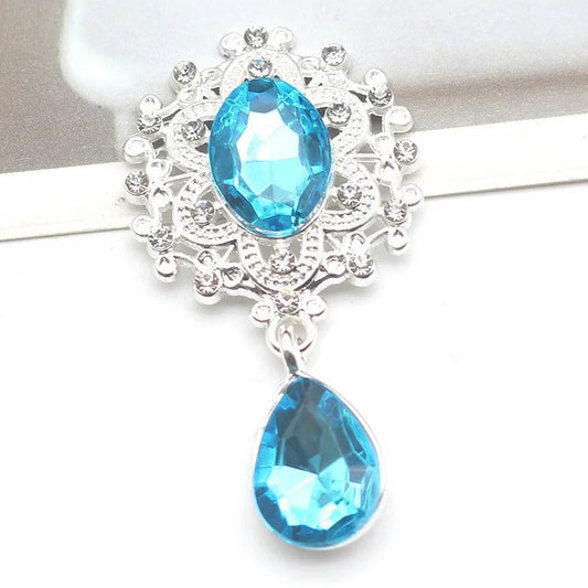 10Pcs 45x25mm Crystal Brooch Wedding Invitation Decoration Accessories