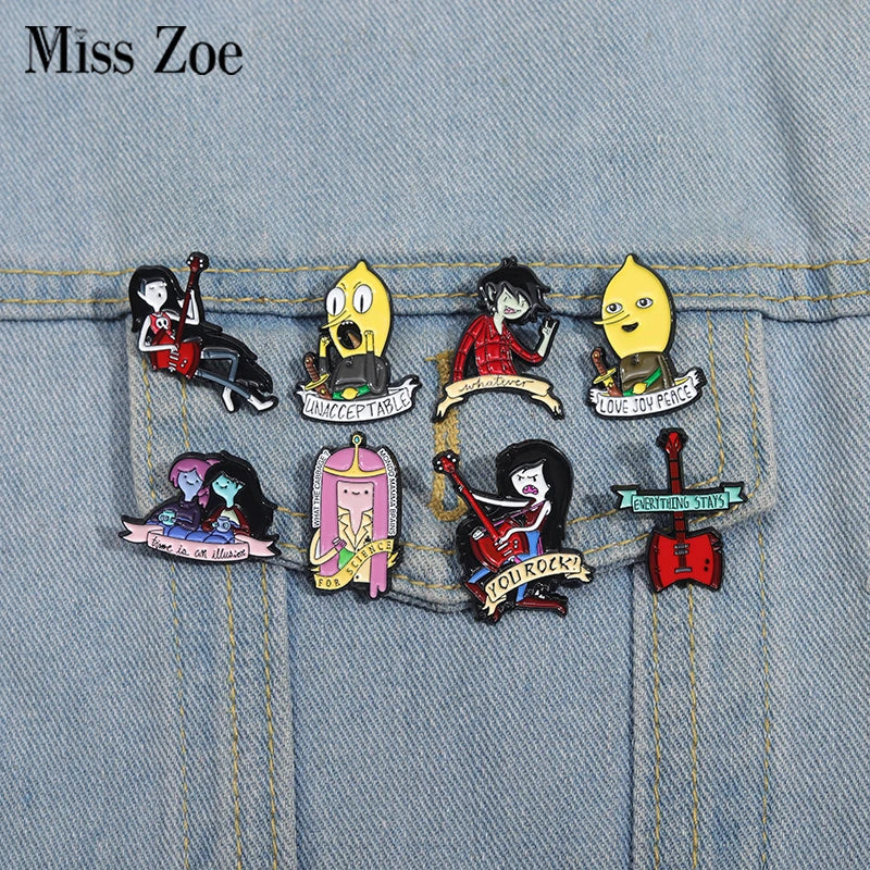 Adventure Time Enamel Pins Anime Figure Lapel Gift for Fans