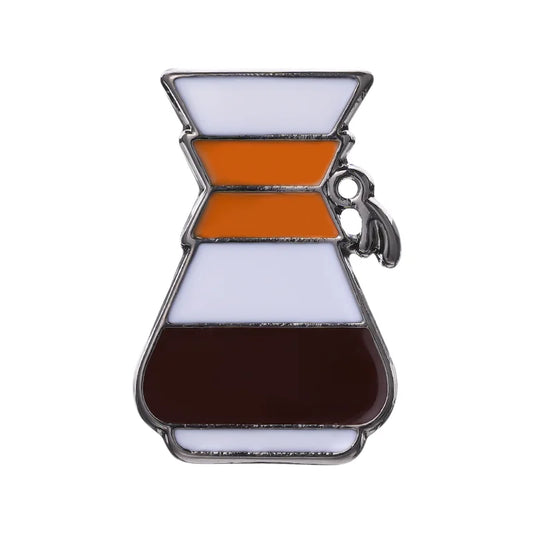 Coffee Mug Enamel Pin Pour Over Brooch Barista Lapel Accessory