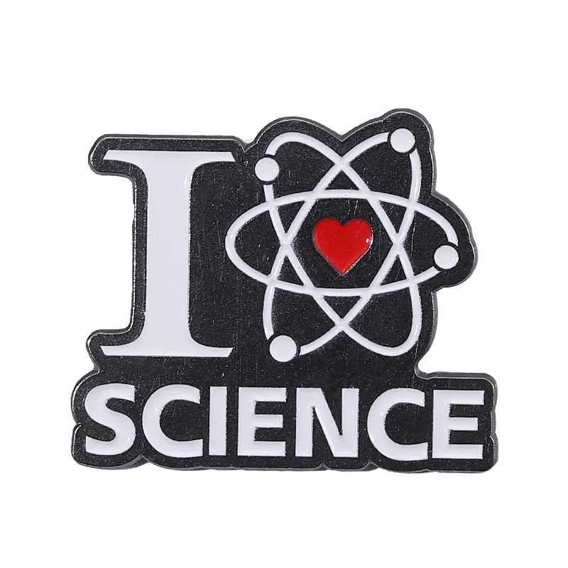 Science Enamel Pin Set - 6 Styles Brooch for Bags & Clothes - Gifts for Scientists