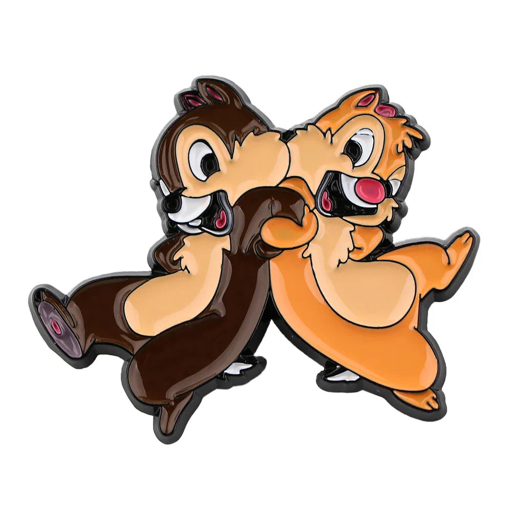 YQ920 UniquePink Pooh Bear Mulan Cat Dog Brooch Cartoon Badge Lapel Pin Jewelry