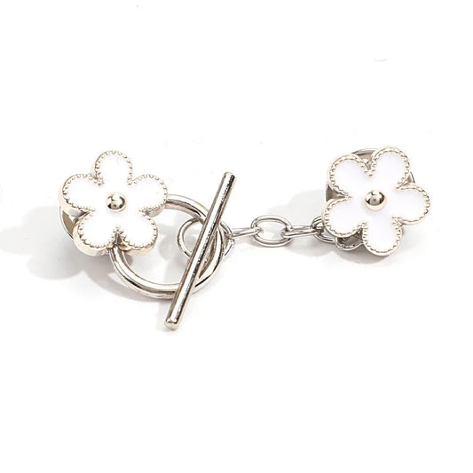 5 Sets Metal OT Button Up Brooch for Coat, Sweater, Cardigan, Women's Decorative Button