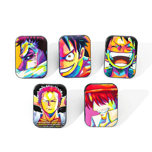 5 Pcs Monkey D. Luffy Enamel Pin Set - Brooch Badge for Clothing & Backpack