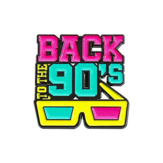 90s Nostalgia Enamel Pins Retro Hip Hop Brooches Lapel Badge Gifts