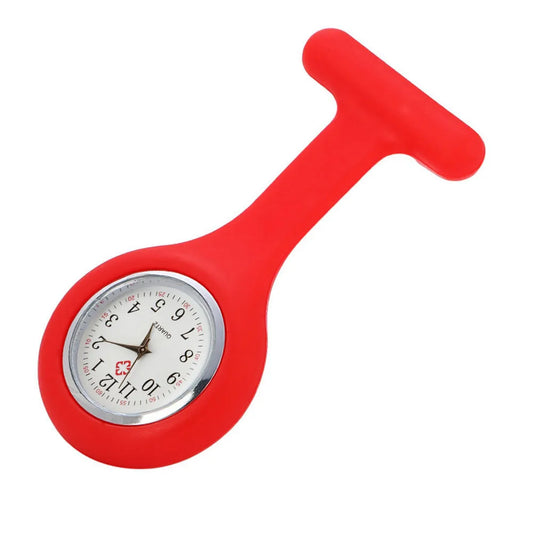 Women's Digital Clip-On Nurse Fob Watch Brooch Pin Analog Clock