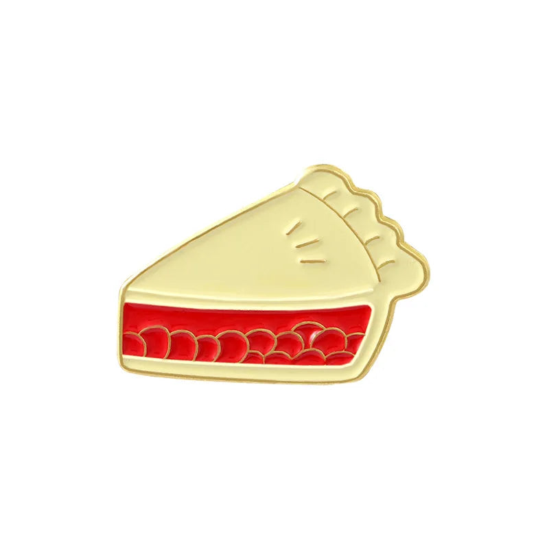 Milk Coffee Pizza Beer Enamel Brooch Lapel Pin Badge Accessories