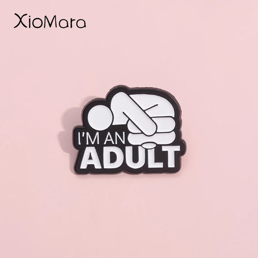 Adult Anxiety Awareness Enamel Pin Lapel Badge Gift