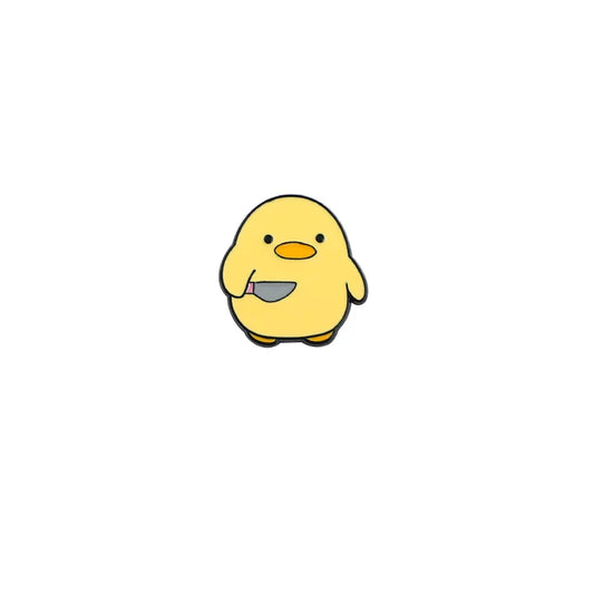 Yellow Duck Brooch, Penguin/Yellow Duck Animal Badge, Creative Clothing Bag Pin