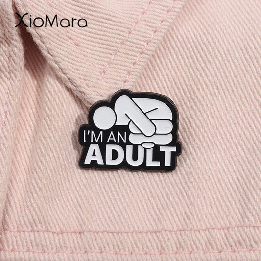 Adult Mental Health Enamel Pin Brooch Lapel Backpack Badge Jewelry Accessories