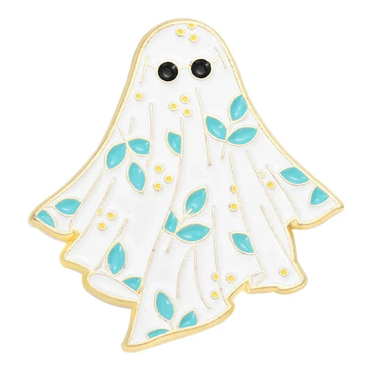 White Ghost Enamel Pins Halloween Skull Pumpkin Brooch Lapel Badge Jewelry Gifts
