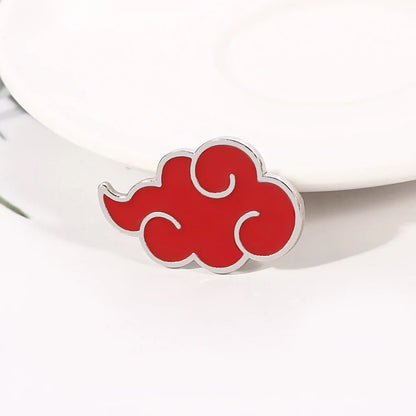 Anime Red Cloud Enamel Pins for Backpacks and Bags