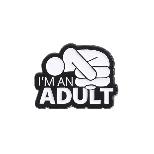 Adult Enamel Pins Custom Mental Health Brooches Lapel Badges Punk Funny Song Lyrics Jewelry Gift