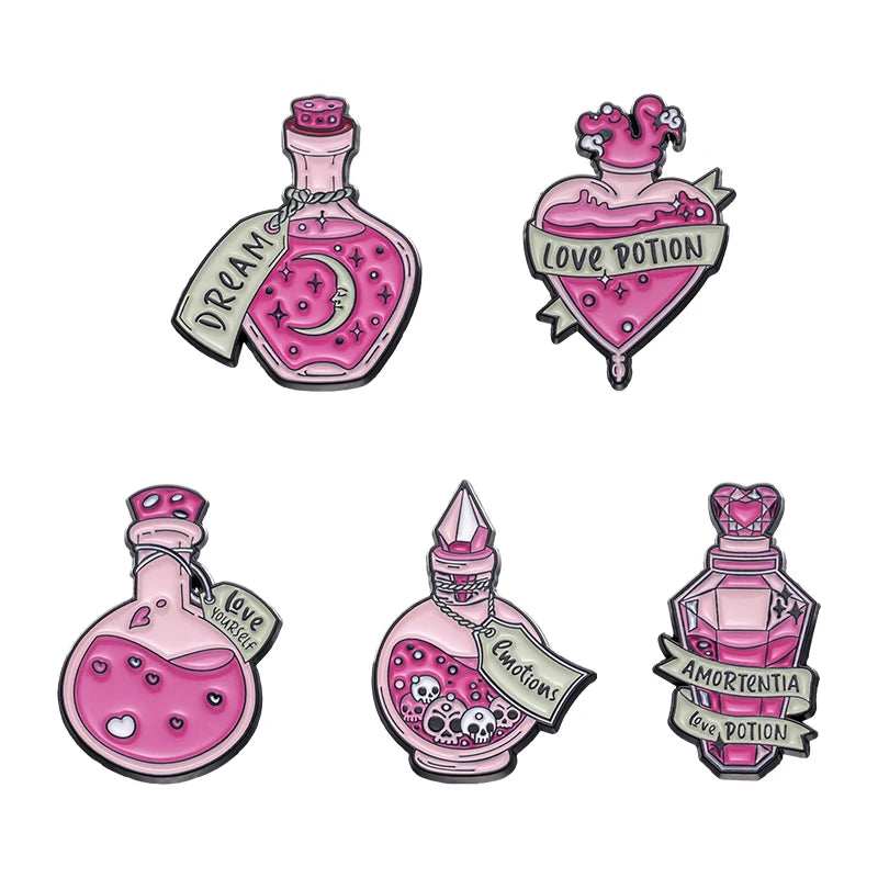 Witch Magic Enamel Pins Brooch Cartoon Badges Hat Bag Jewelry Custom Lapels Gift Metal Wholesale Halloween