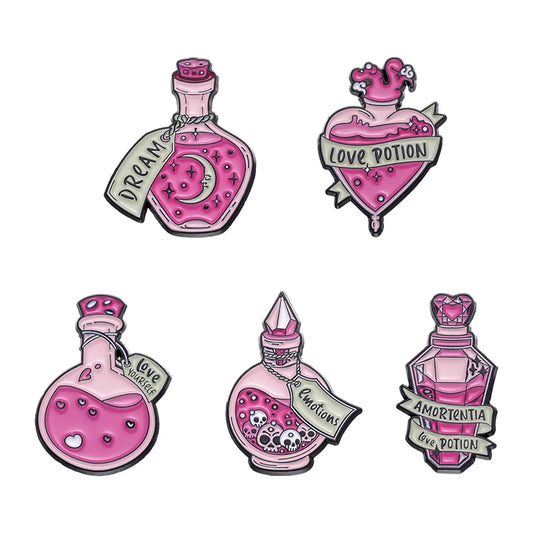 Witch Magic Enamel Pins Brooch Cartoon Badges Hat Bag Jewelry Custom Lapels Gift Metal Wholesale Halloween