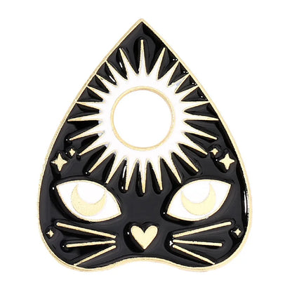 Witch Cat Skull Enamel Pins Brooches Lapel Badge Gifts