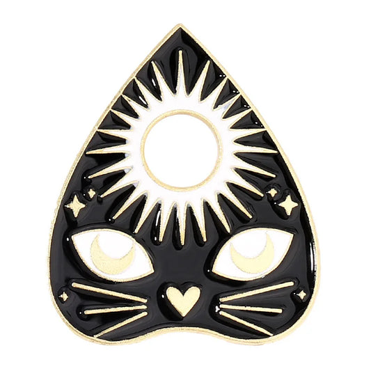Witch Cat Skull Enamel Pins Brooches Lapel Badge Gifts