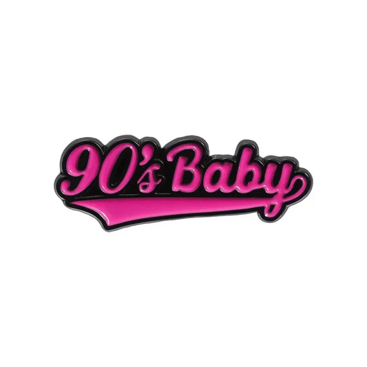 90s Nostalgia Enamel Pins Retro Slogan Brooches Backpack Lapel Badge Gifts