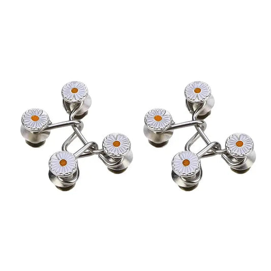 Adjustable Waist Clip Button Set for Skirt Pants Jeans - Pearl Brooch Accessories