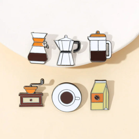Coffee Mixing Equipment Enamel Pins Brooch Lapel Pin Badge
