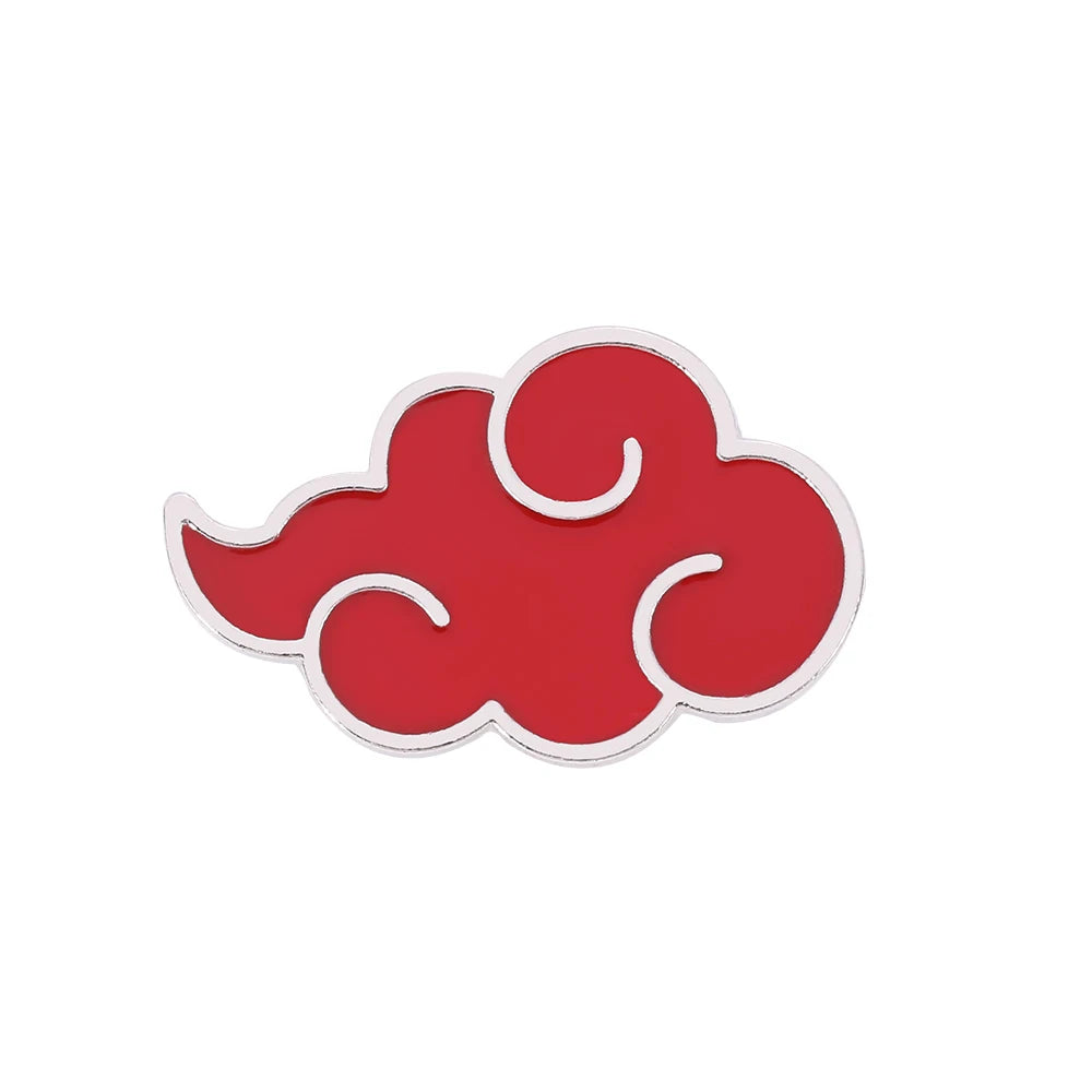Anime Red Cloud Enamel Pins for Backpacks and Bags