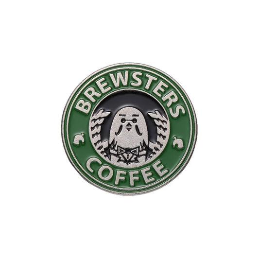 Brewsters Coffee Pigeon Brooch Pin for Hat Glasses Pet Party Gift
