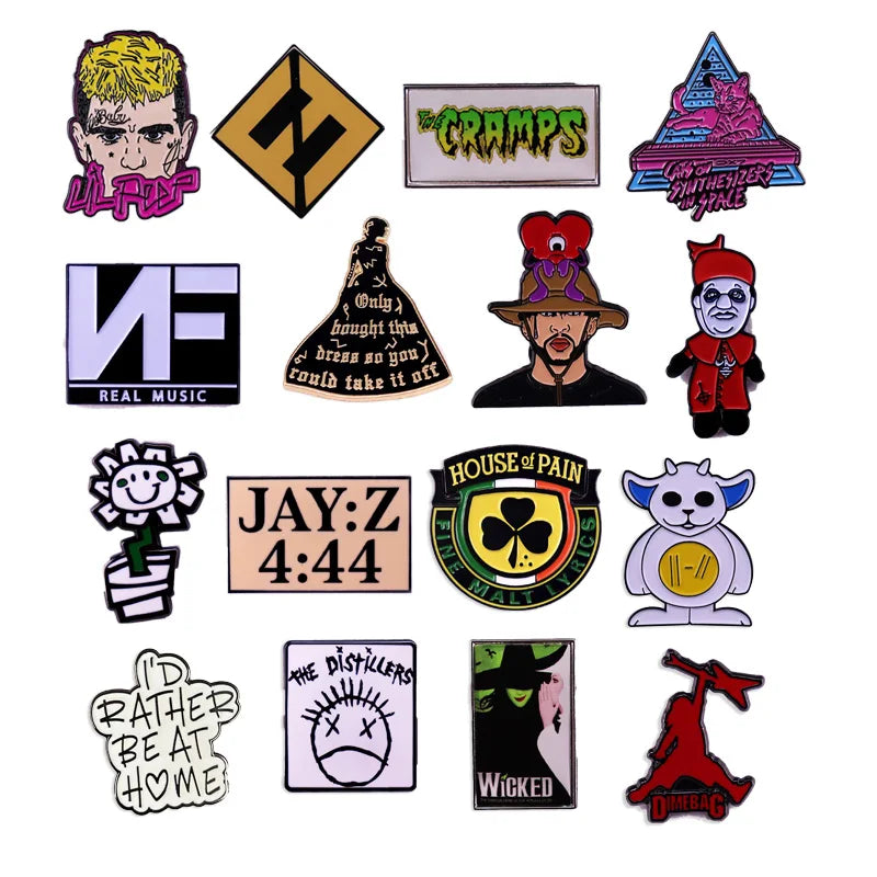 Pop Rock Band Pin Brooch Punk Metal Badge Jewelry Gift Accessories