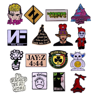 Pop Rock Band Pin Brooch Punk Metal Badge Jewelry Gift Accessories