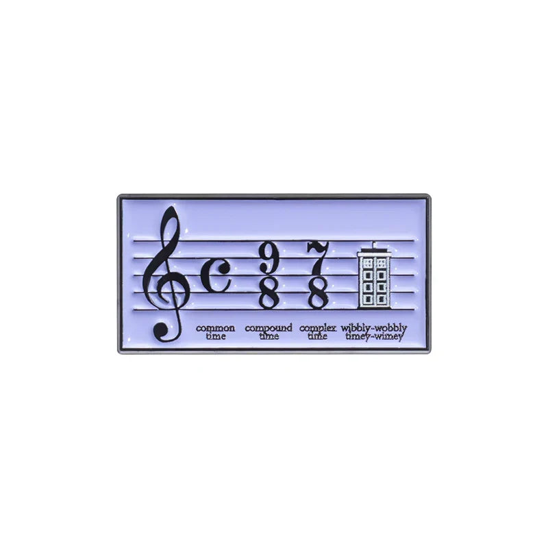 Music Note Bow Tie Enamel Pins Lapel Badges Jewelry Gift