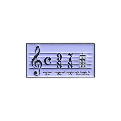 Music Note Bow Tie Enamel Pins Lapel Badges Jewelry Gift