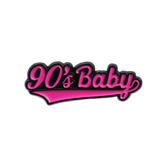 90s Nostalgia Enamel Pin Funny Slogans Lapel Brooch Badge Gift